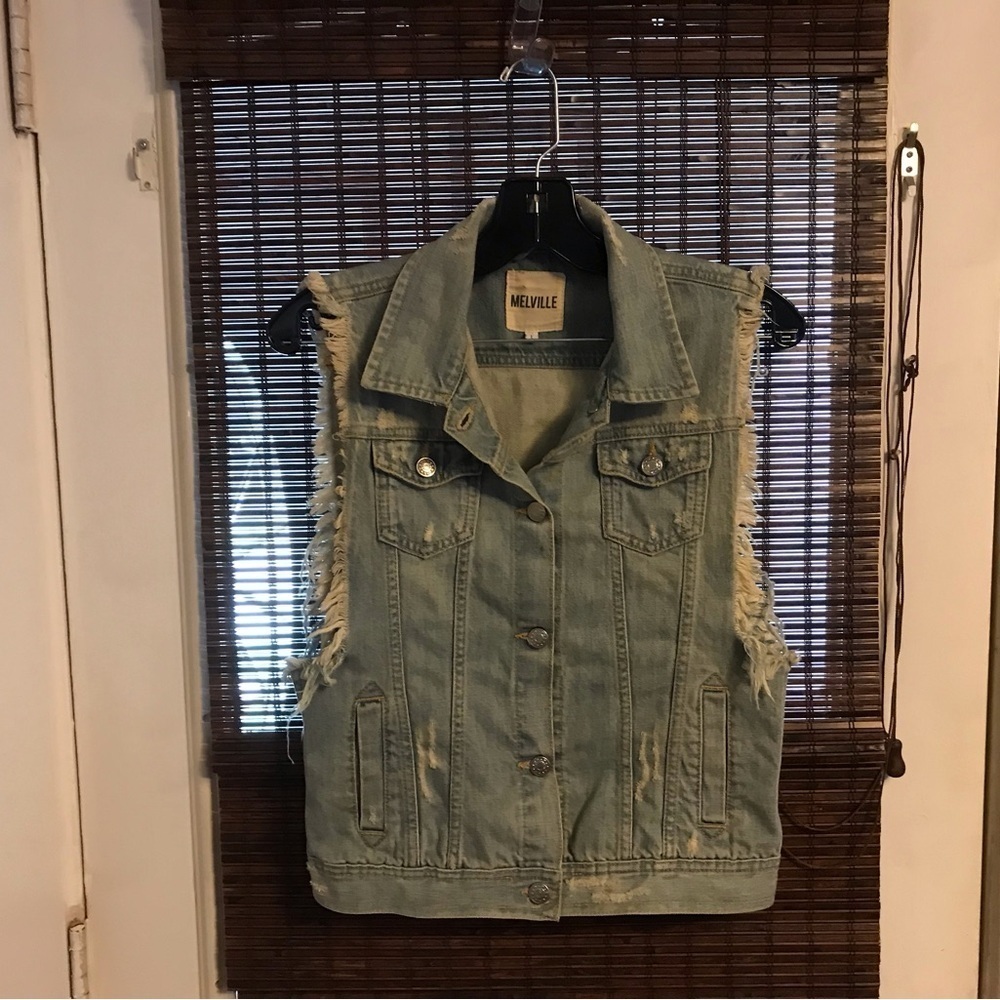 Brandy Melville Destressed Denium Vest